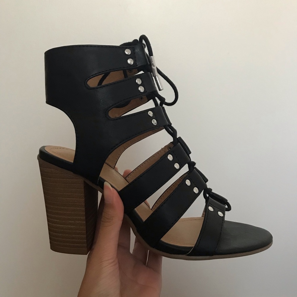 MADDEN GIRL “Nyles” Gladiator Lace Up Heels